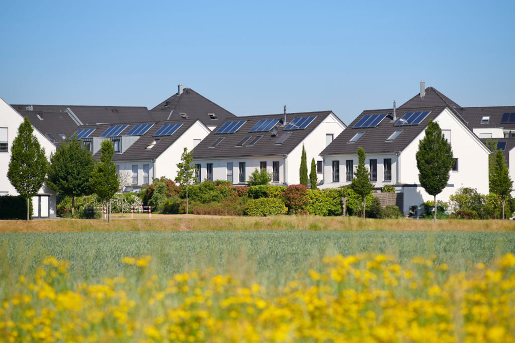 Maisons équipées de panneaux solaires en Allemagne